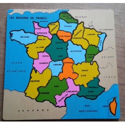 Puzzle carte de France en bois